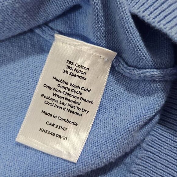 Talbots Petite Size P Charming Cardigan Blue Tank and Cardigan Set - Picture 5 of 9